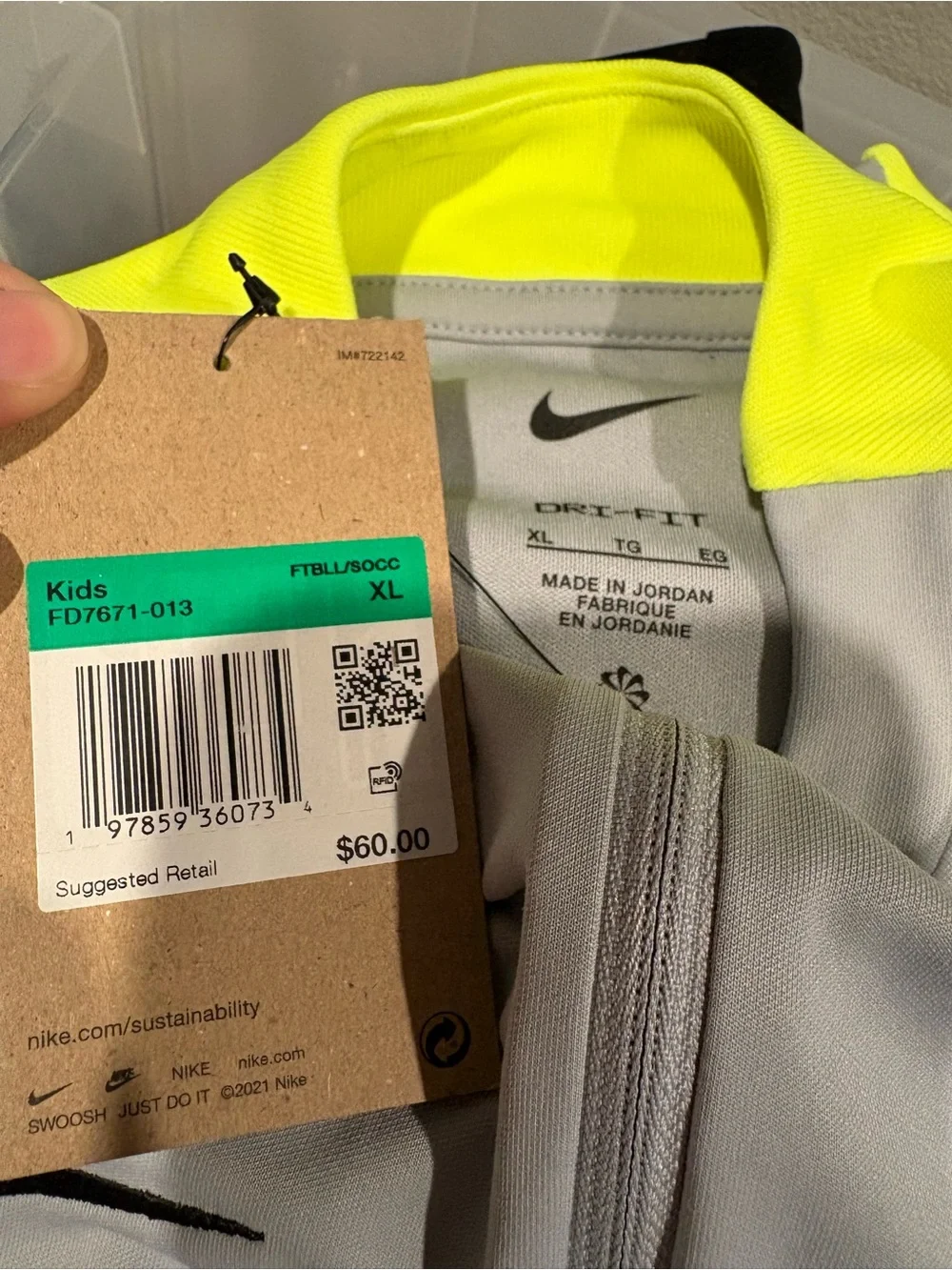 Nike Long Sleeve Soccer Practice Shirt Youth Size Small & XLFD7671-013 $60 NWT